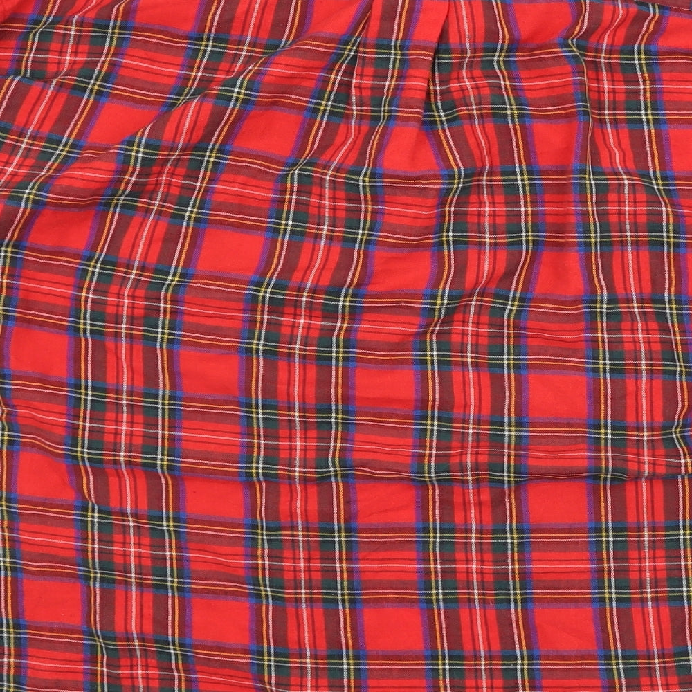 Mens UK Size  Preworn Red  Button-Up Long Sleeve Casual Shirt