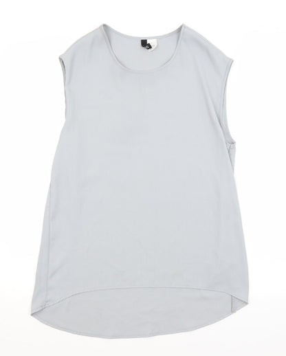 Womens UK Size 4 H&M Grey Basic Blouse