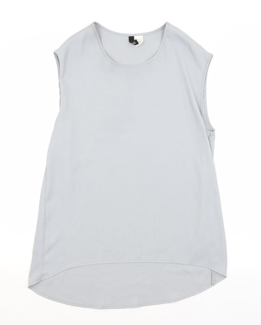 Womens UK Size 4 H&M Grey Basic Blouse