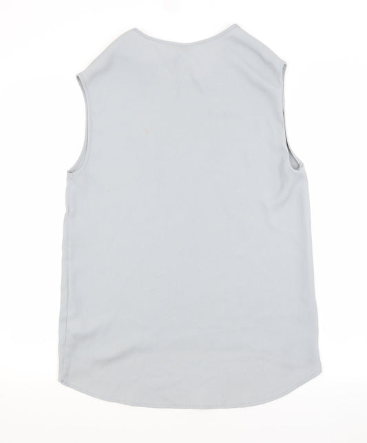 Womens UK Size 4 H&M Grey Basic Blouse