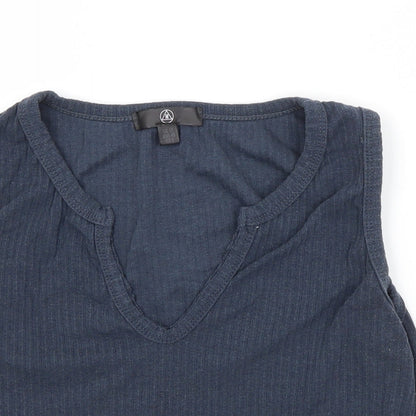 Womens UK Size 12 Missguided Blue Cropped Tank