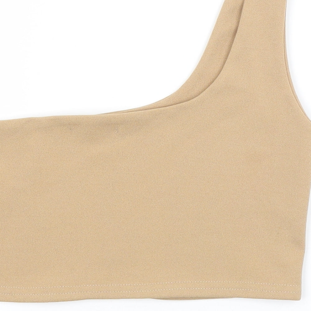 Womens UK Size 10 REBELLIOUS Brown Camisole Tank
