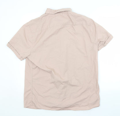 George Mens Pink    Button-Up Size L