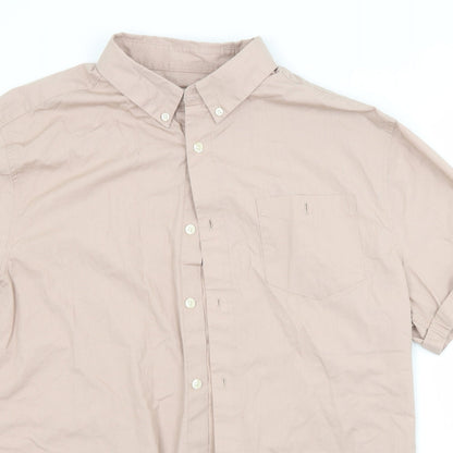 George Mens Pink    Button-Up Size L