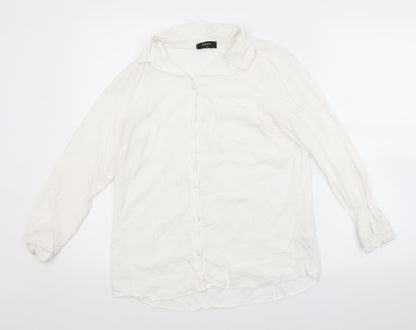 Papaya Womens White   Basic Button-Up Size 10
