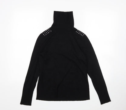 Womens UK Size S Retrology Black Pullover Jumper