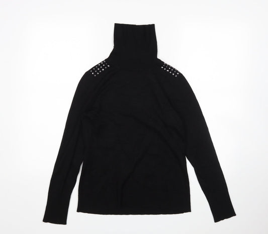 Womens UK Size S Retrology Black Pullover Jumper
