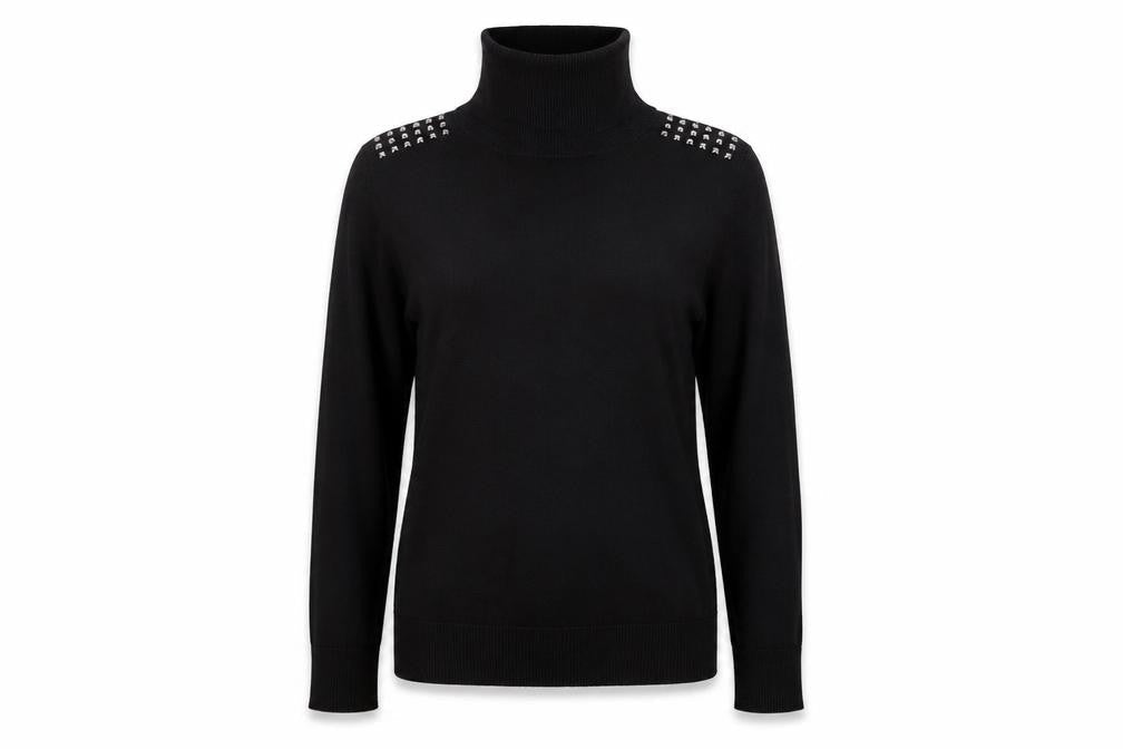 Womens UK Size S Retrology Black Pullover Jumper