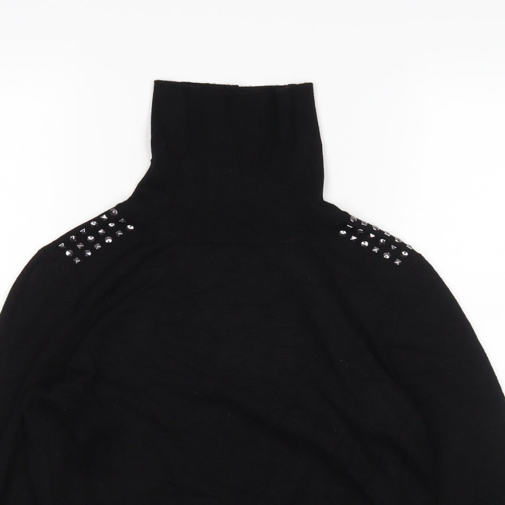 Womens UK Size S Retrology Black Pullover Jumper