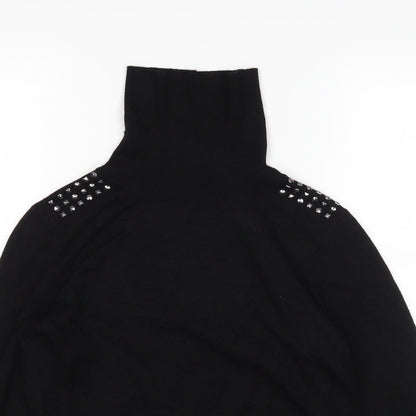 Womens UK Size S Retrology Black Pullover Jumper