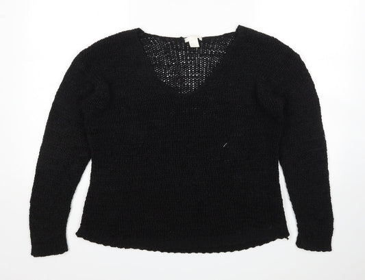 Womens UK Size M H&M Black Pullover Jumper