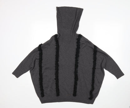 Womens UK Size S River Island Grey Pullover Jumper