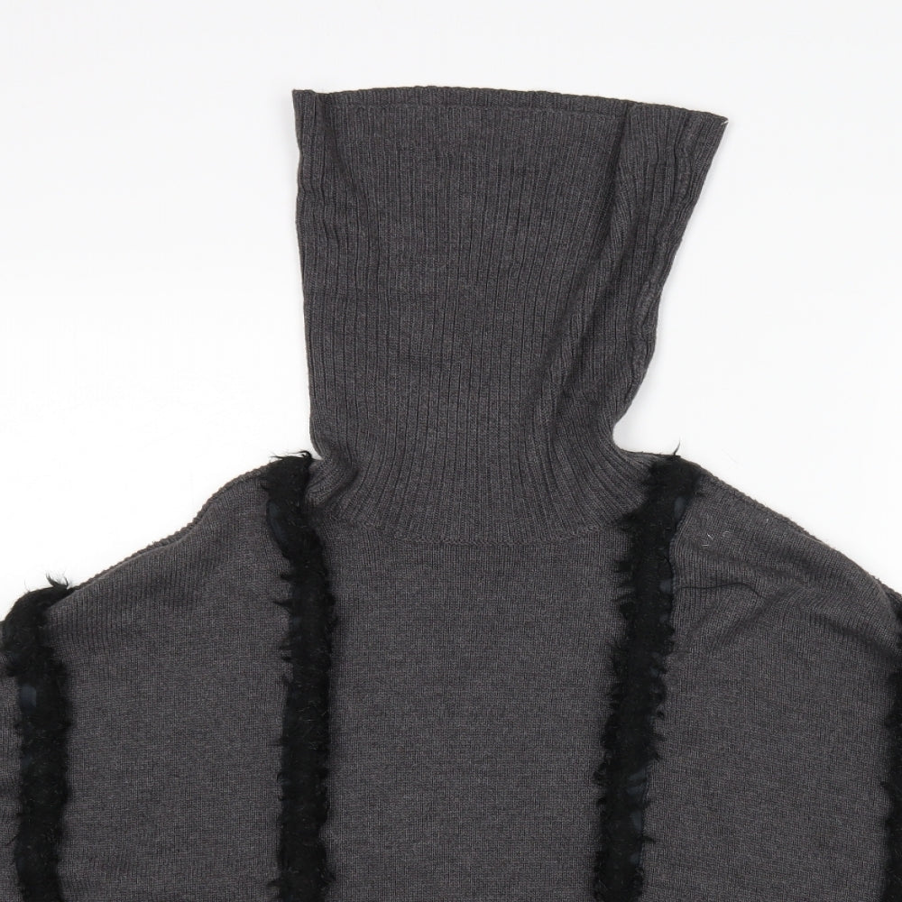 Womens UK Size S River Island Grey Pullover Jumper