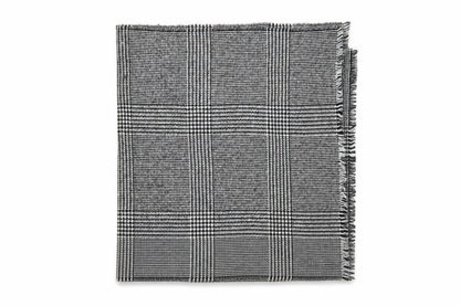 Front view of Preworn women’s multicoloured plaid shawl/wrap