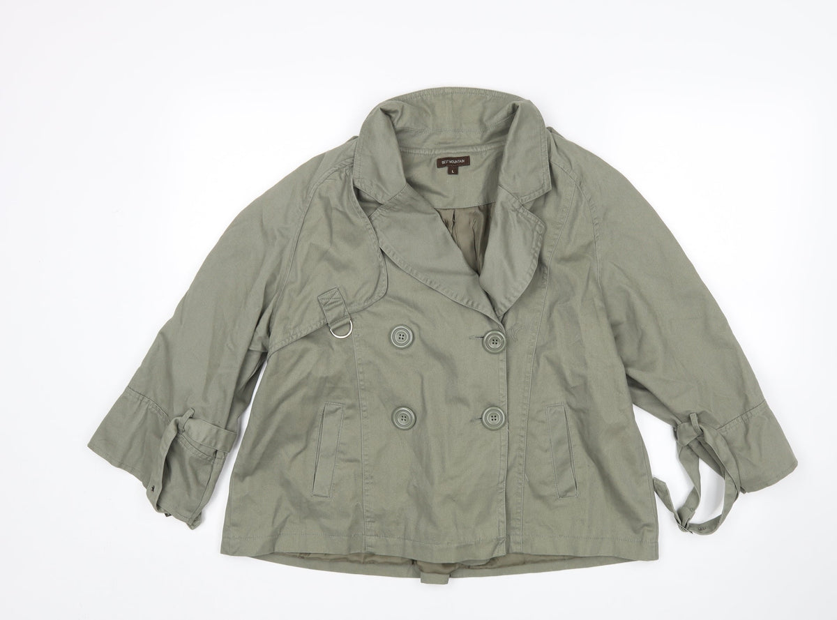 Additional front view of Best Mountain women’s green jacket, size L