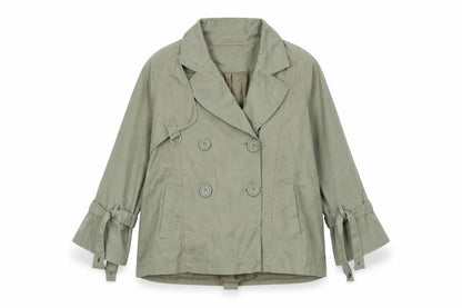 Front view of Best Mountain women’s green jacket, size L