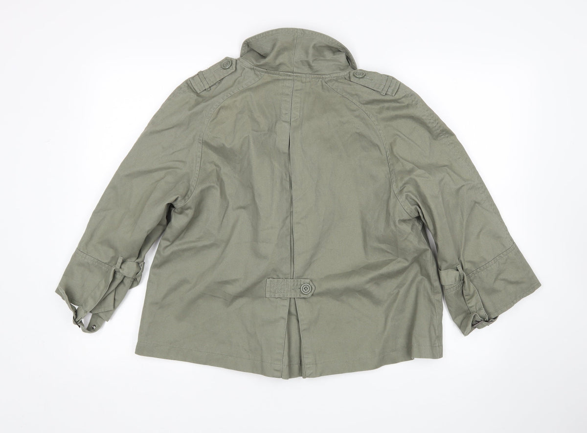 Back view of Best Mountain women’s green jacket, size L