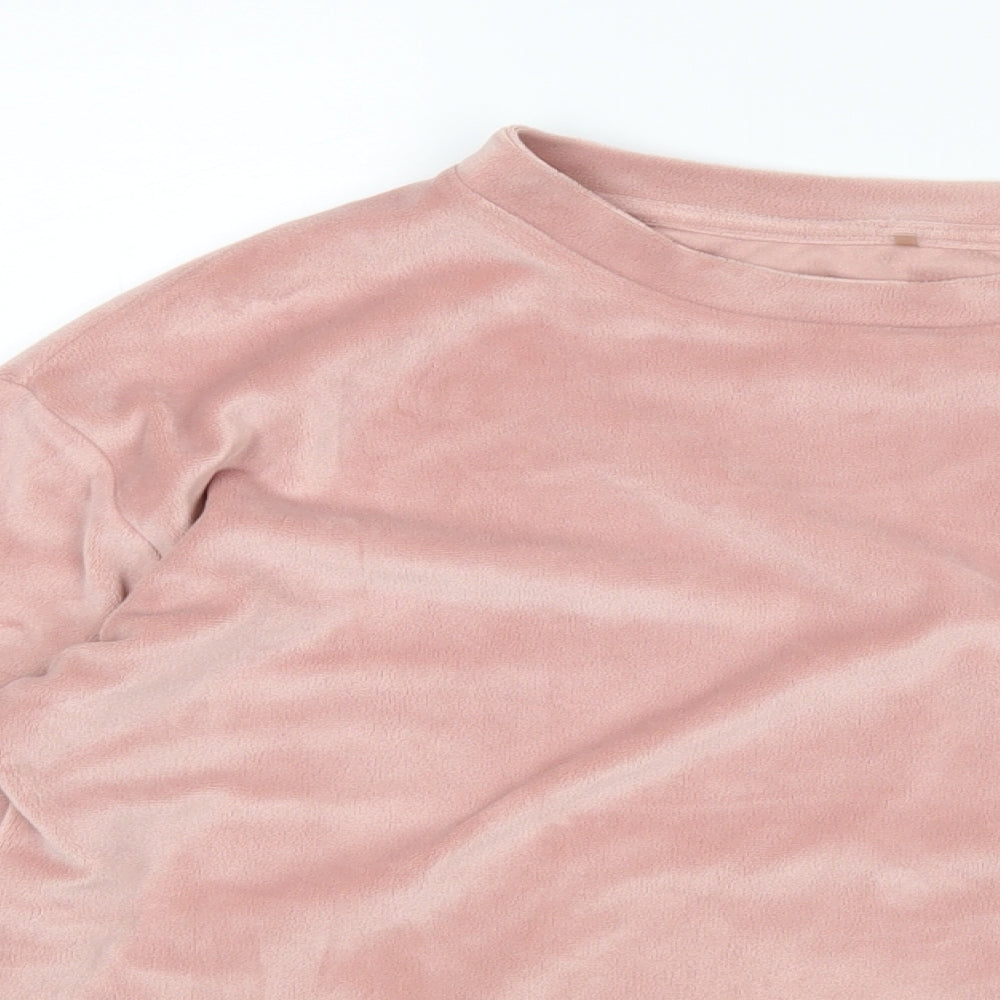 Close-up detail of George women’s pink top pyjama top, size UK 8