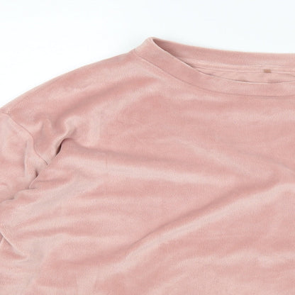 Close-up detail of George women’s pink top pyjama top, size UK 8