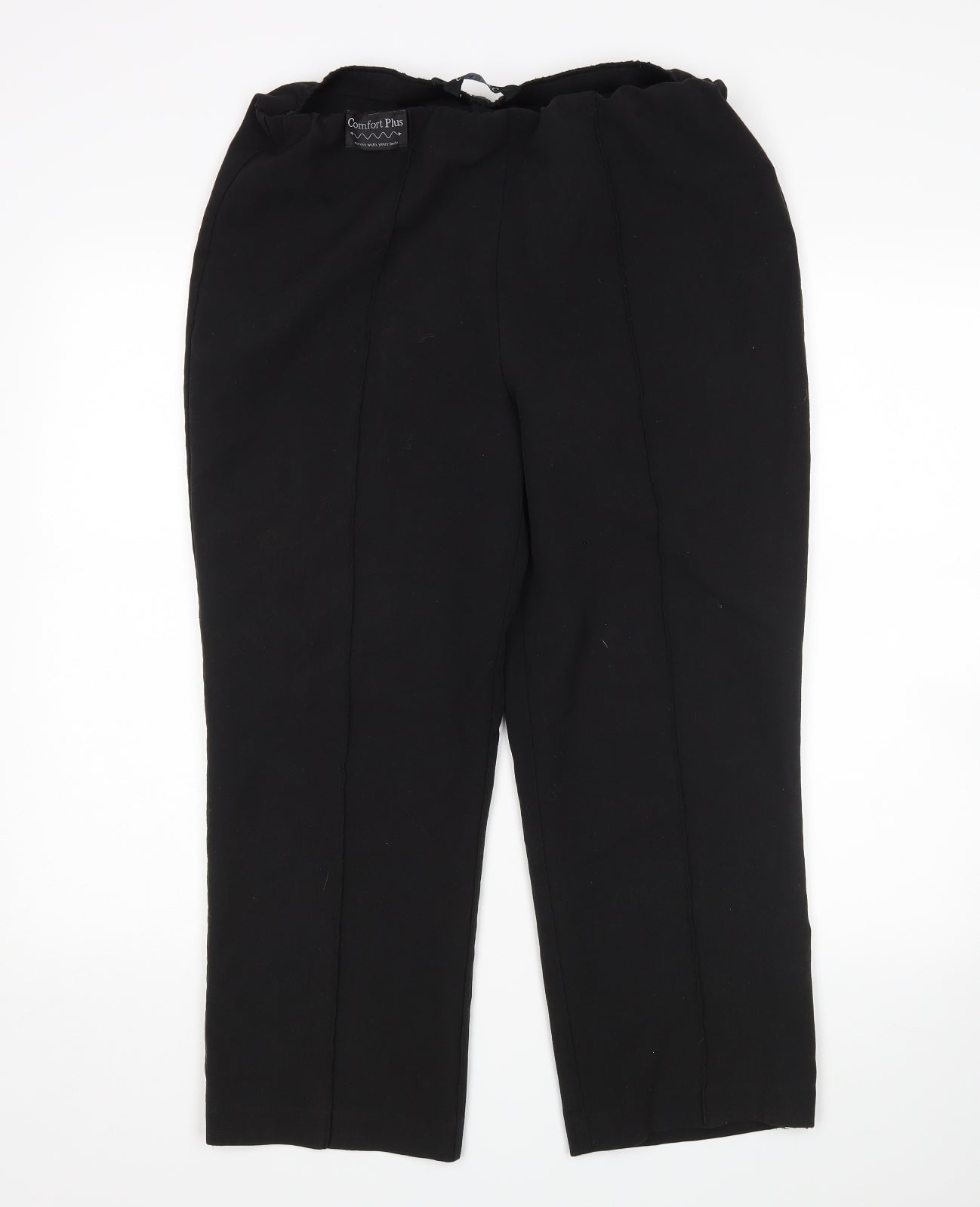 Classics Womens Black   Cropped Trousers Size 14 L24 in