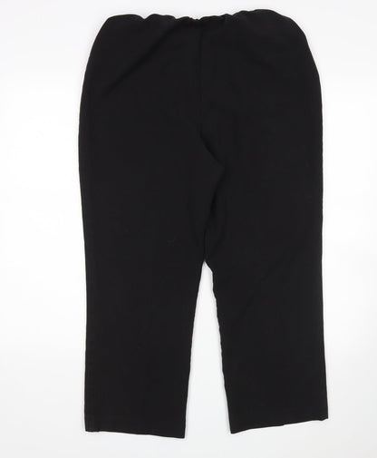 Classics Womens Black   Cropped Trousers Size 14 L24 in