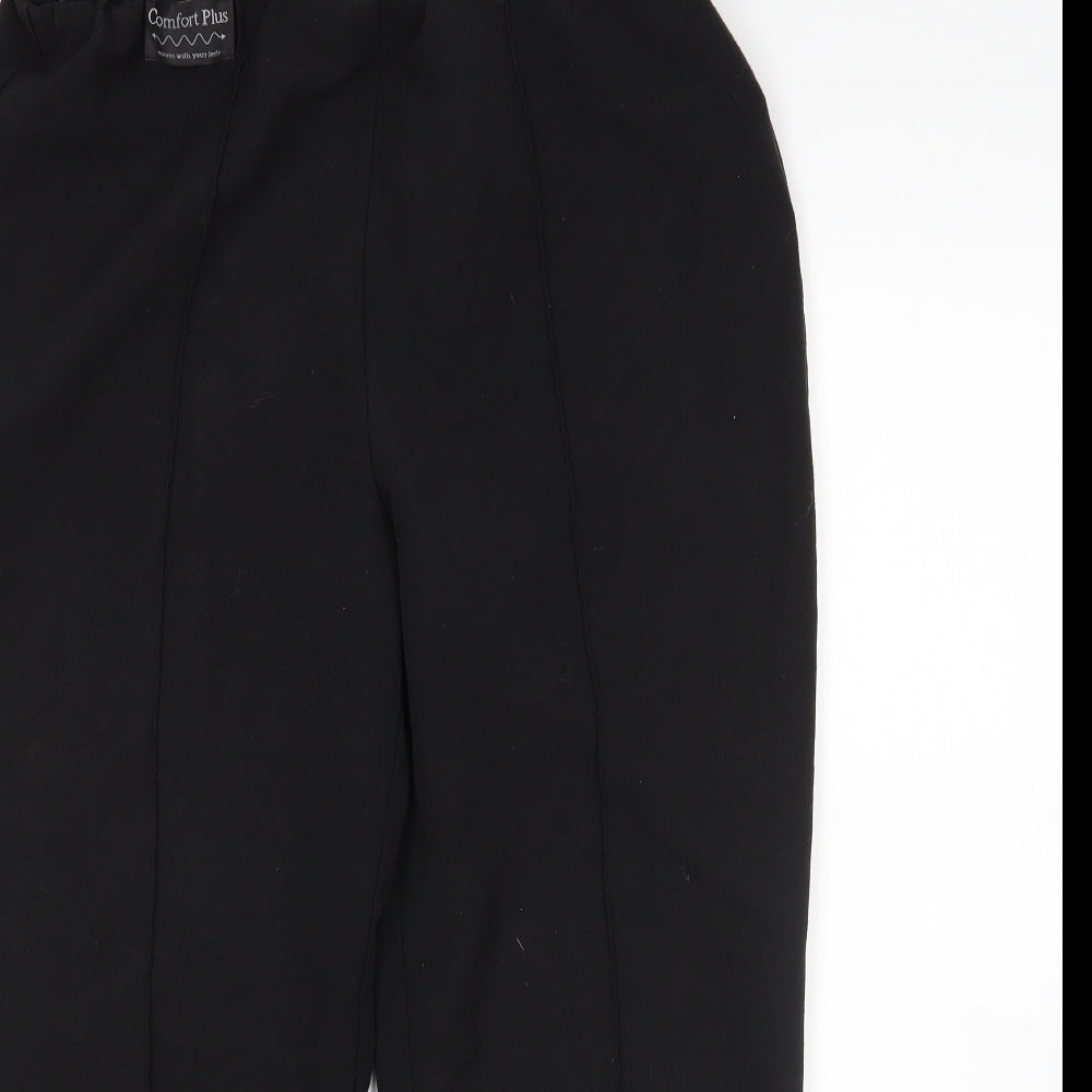 Classics Womens Black   Cropped Trousers Size 14 L24 in