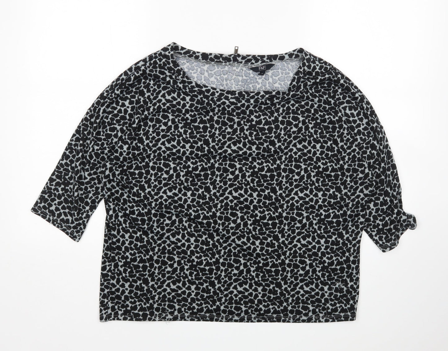 F&F Womens Multicoloured Animal Print  Pullover Jumper Size 16