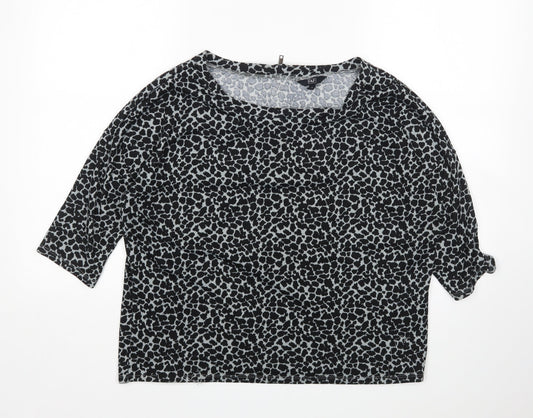 F&F Womens Multicoloured Animal Print  Pullover Jumper Size 16