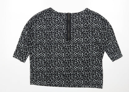 F&F Womens Multicoloured Animal Print  Pullover Jumper Size 16