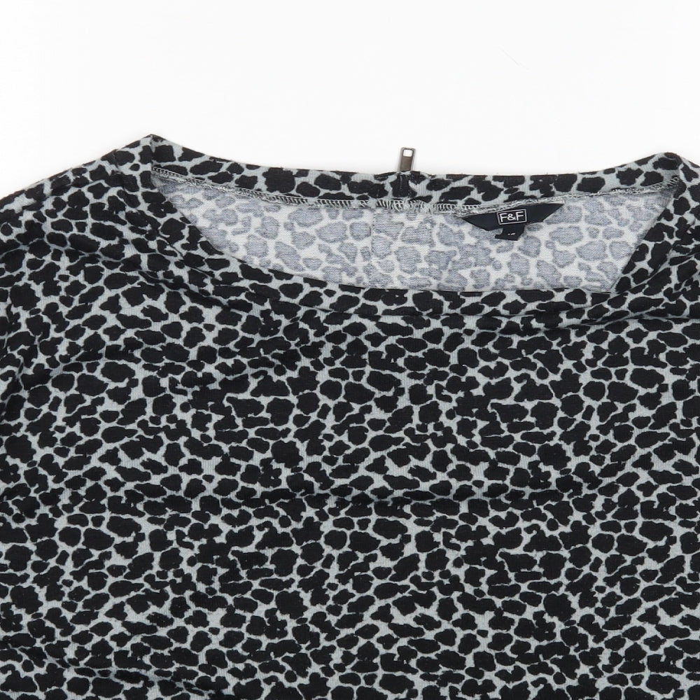F&F Womens Multicoloured Animal Print  Pullover Jumper Size 16
