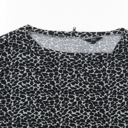 F&F Womens Multicoloured Animal Print  Pullover Jumper Size 16