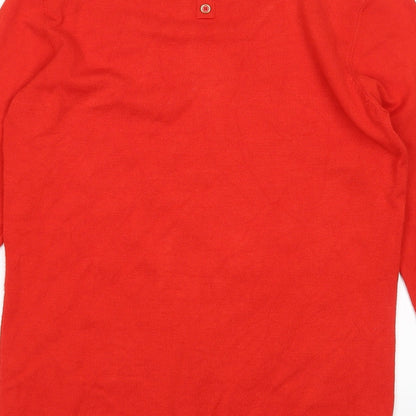 Womens UK Size 12 M&Co Red Pullover Jumper