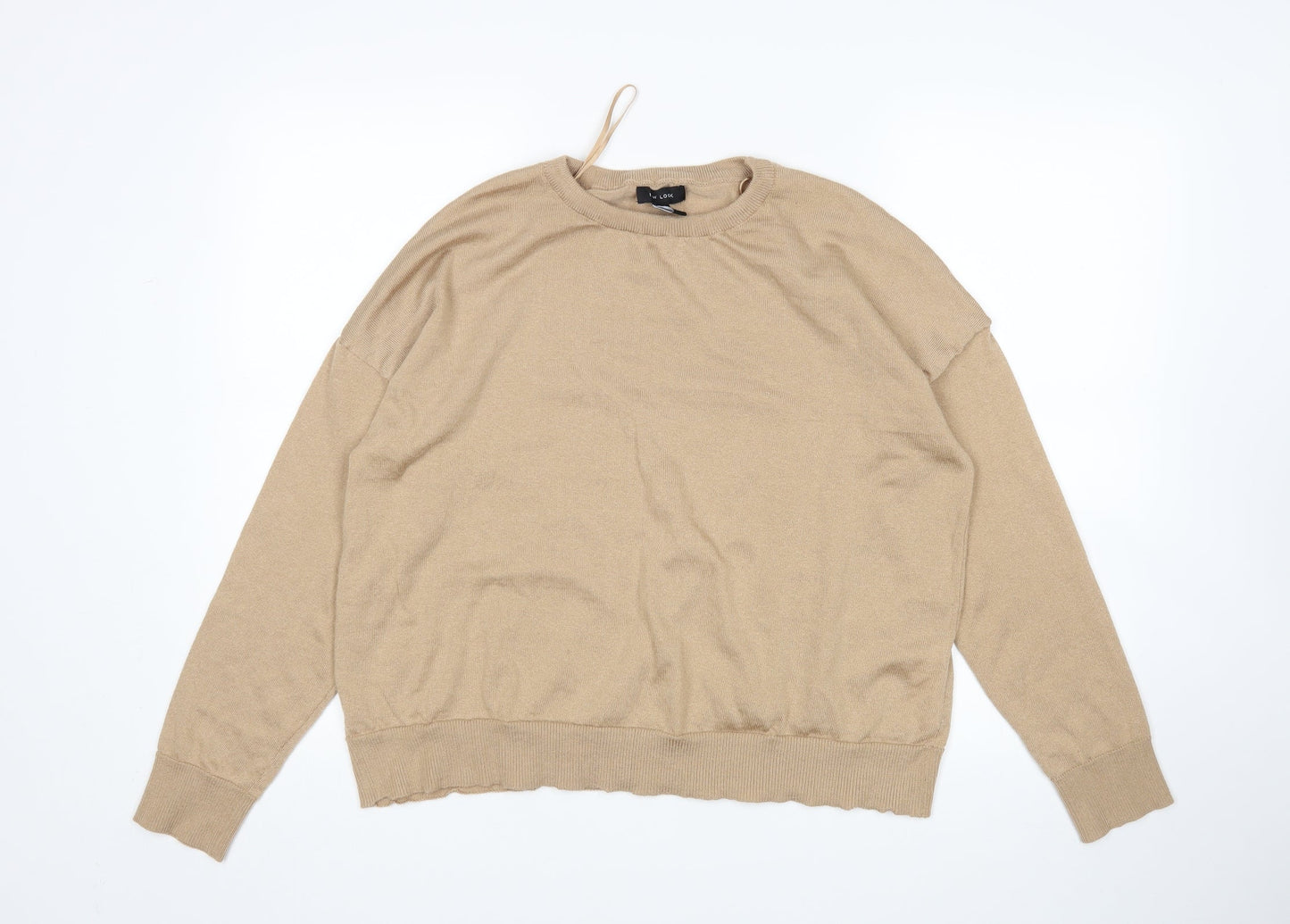 Womens UK Size L New Look Beige Pullover Jumper