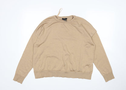 Womens UK Size L New Look Beige Pullover Jumper