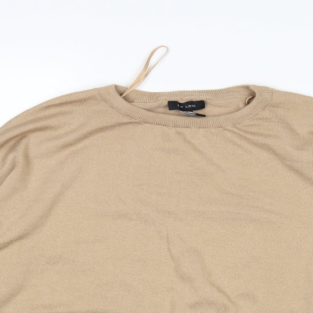 Womens UK Size L New Look Beige Pullover Jumper