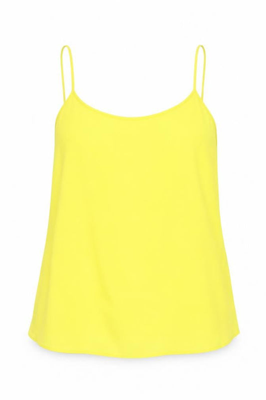 Womens UK Size 8 Papaya Yellow Basic Tank