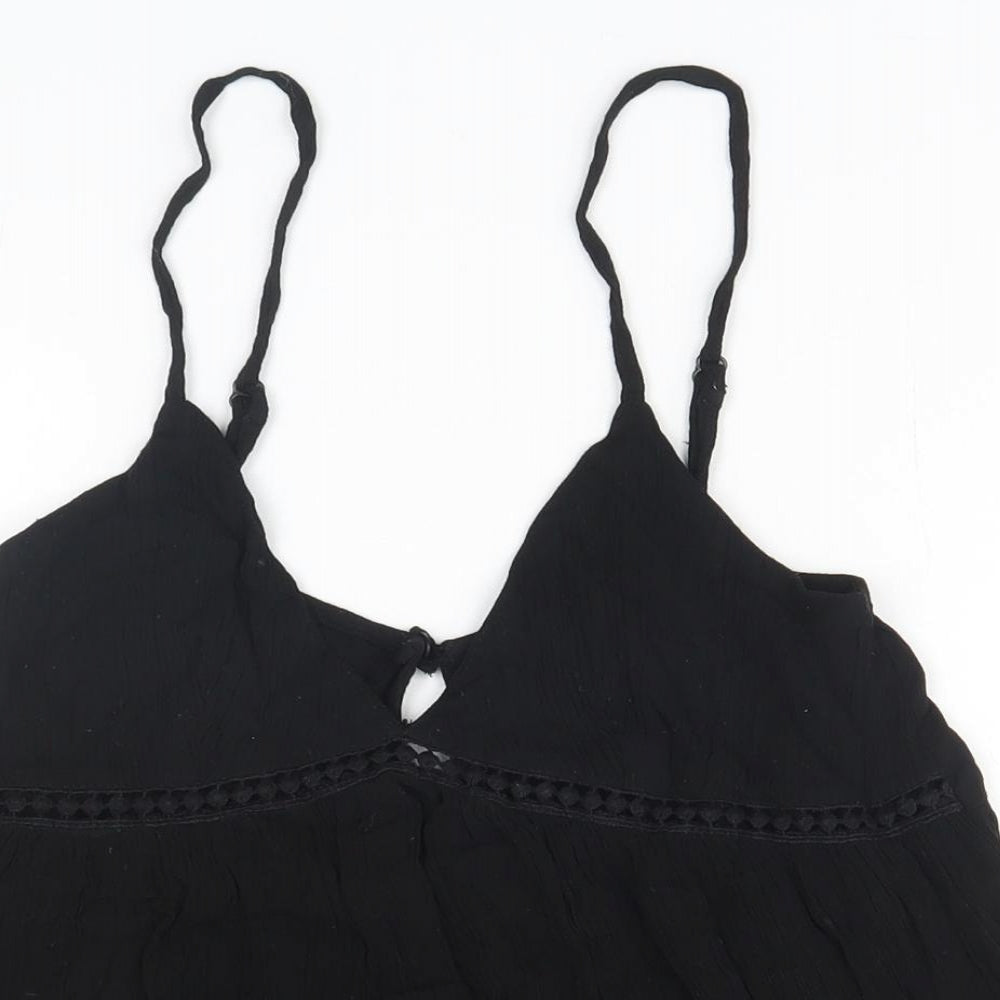 Womens UK Size 8 ASOS Black Basic Tank