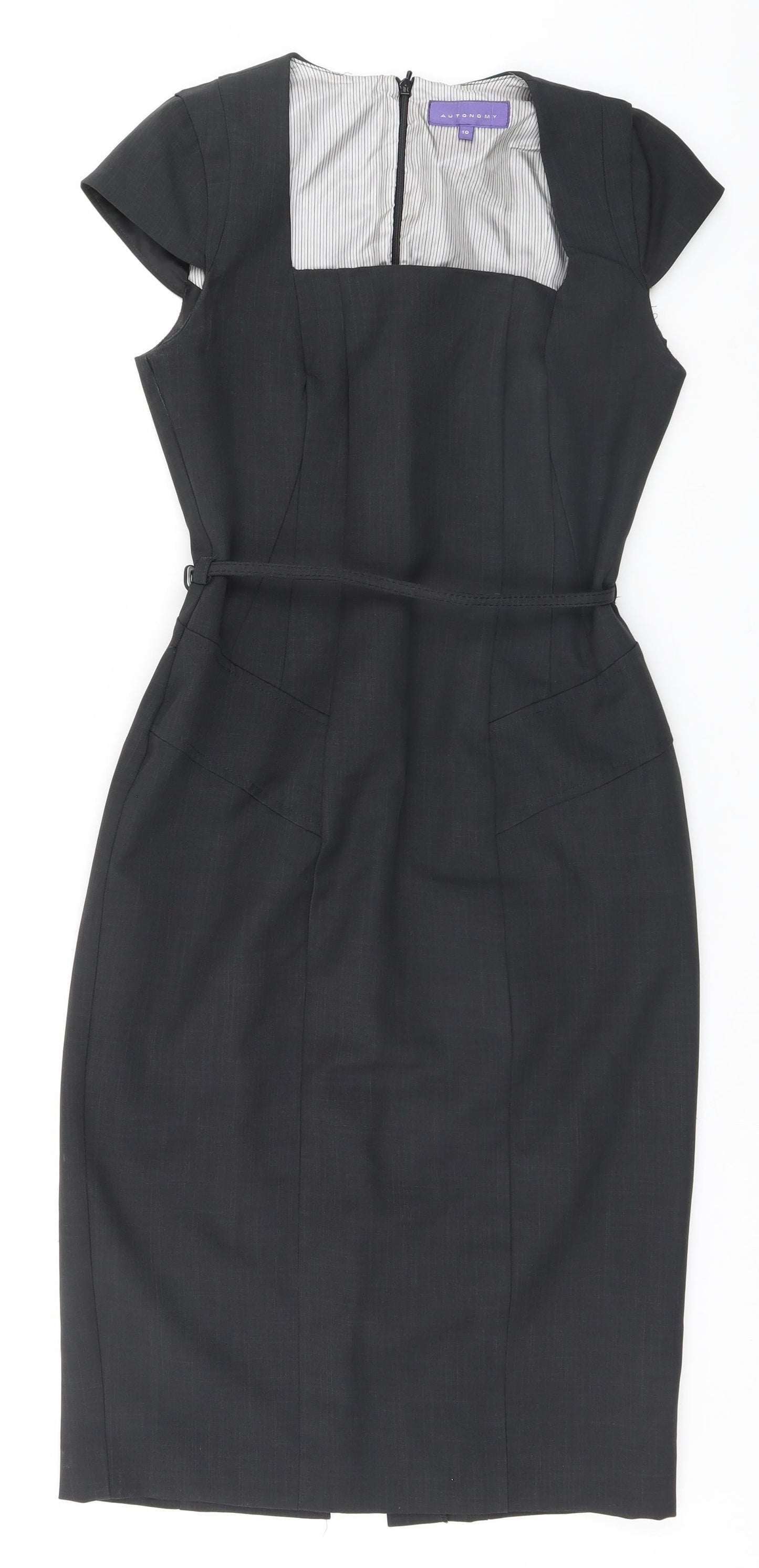 Autonomy Womens Grey   Pencil Dress  Size 10