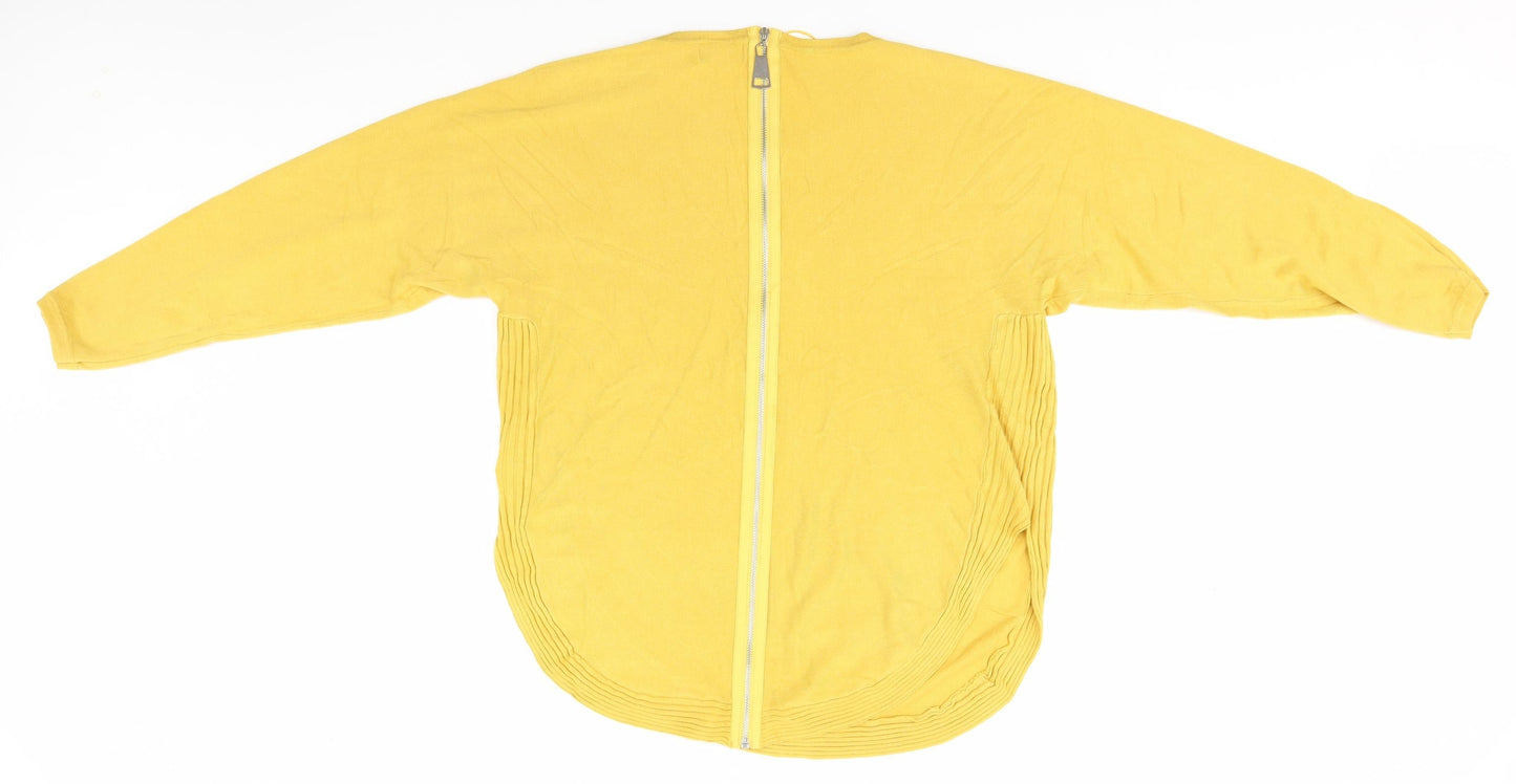 Apricot Womens Gold   Full Zip Jumper Size 14