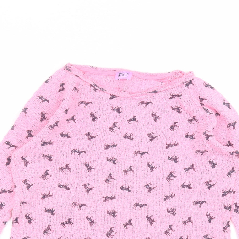 F&F Girls Pink   Basic T-Shirt Size 12-13 Years