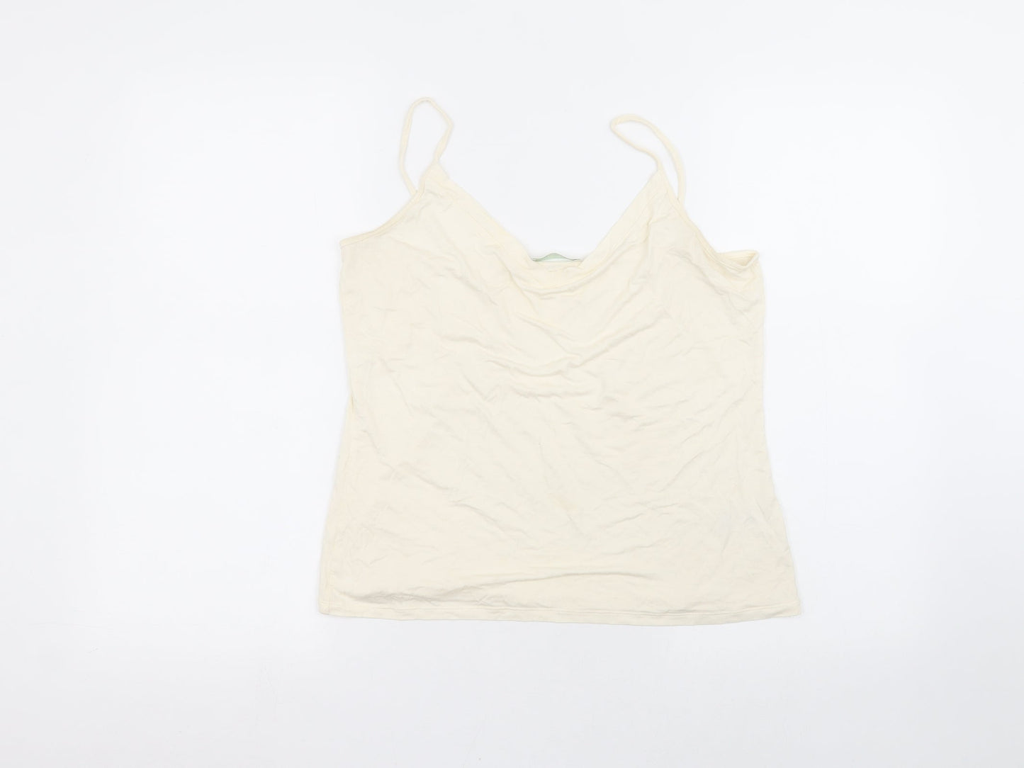 Marks and Spencer Womens Beige   Basic T-Shirt Size 14