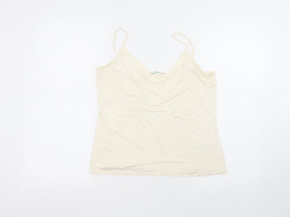 Marks and Spencer Womens Beige   Basic T-Shirt Size 14