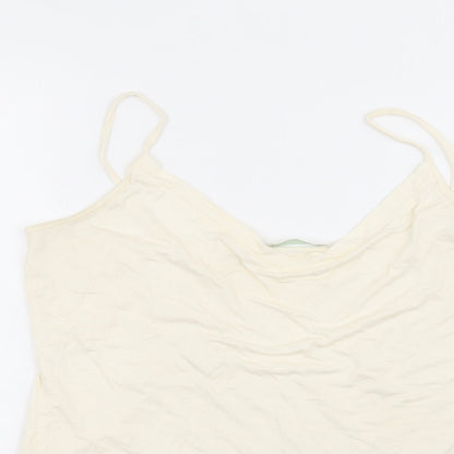 Marks and Spencer Womens Beige   Basic T-Shirt Size 14