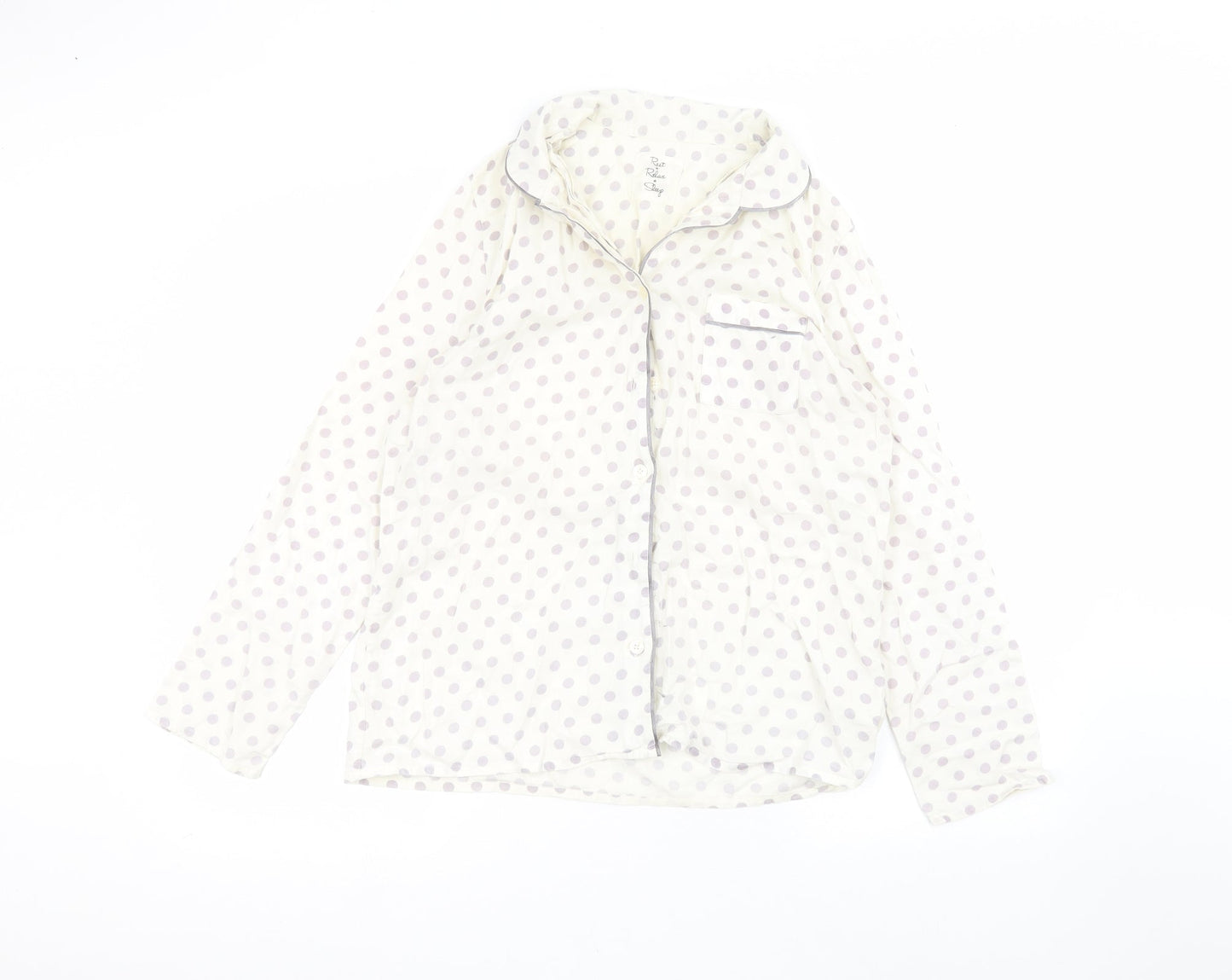 Womens UK Size 12 Marks and Spencer White Basic Button-Up