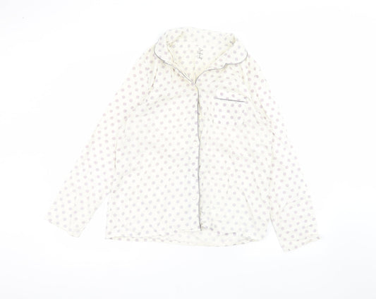 Womens UK Size 12 Marks and Spencer White Basic Button-Up