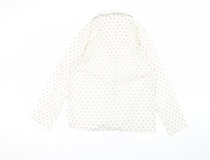 Womens UK Size 12 Marks and Spencer White Basic Button-Up