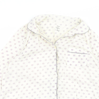 Womens UK Size 12 Marks and Spencer White Basic Button-Up