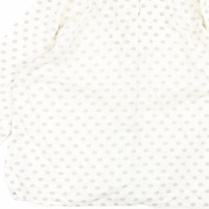 Womens UK Size 12 Marks and Spencer White Basic Button-Up