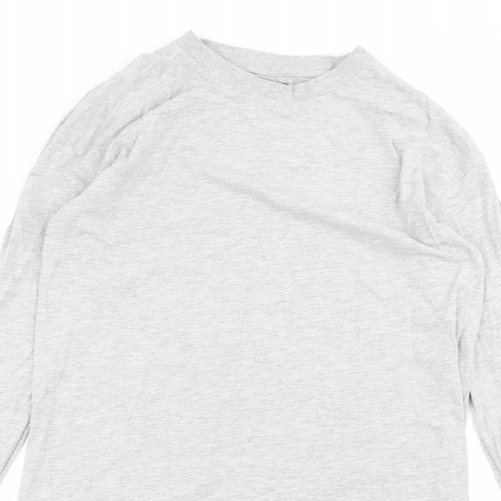 Womens UK Size 14 Brave Soul Grey Basic T-Shirt