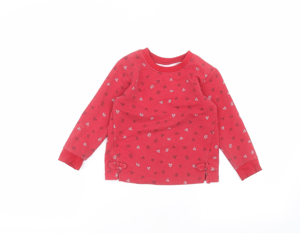 Additional front view of Matalan boys’ red jumper, size 2-3, years